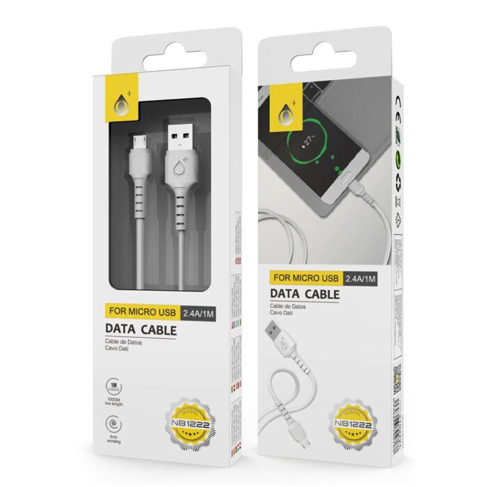 Cable USB a Micro USB V8 1mts 2.4A OnePlus Blanco